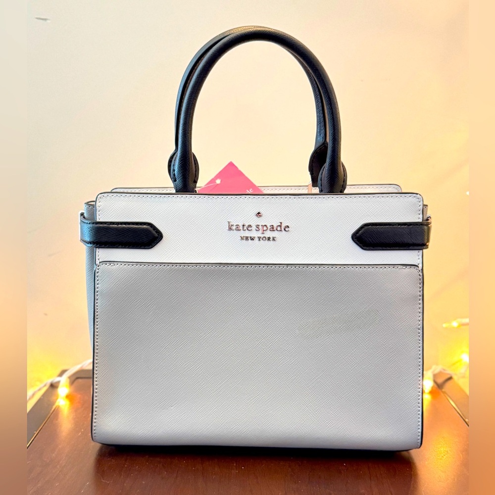 Kate Spade Staci Tricolor Colorblock Saffiano Leather Medium Size Satchel. NWT